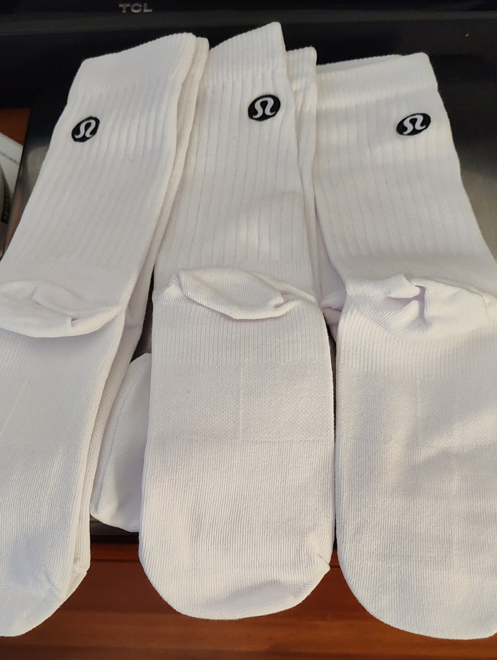 lululemon athletica White Ribbed Athletic Crew Socks - 3 Pack